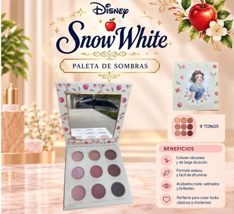 Paleta de sombras Disney Blanca Nieves de 9 tonos