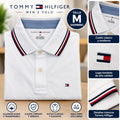 Camiseta polo Tommy Hilfiger blanca para hombre talla M