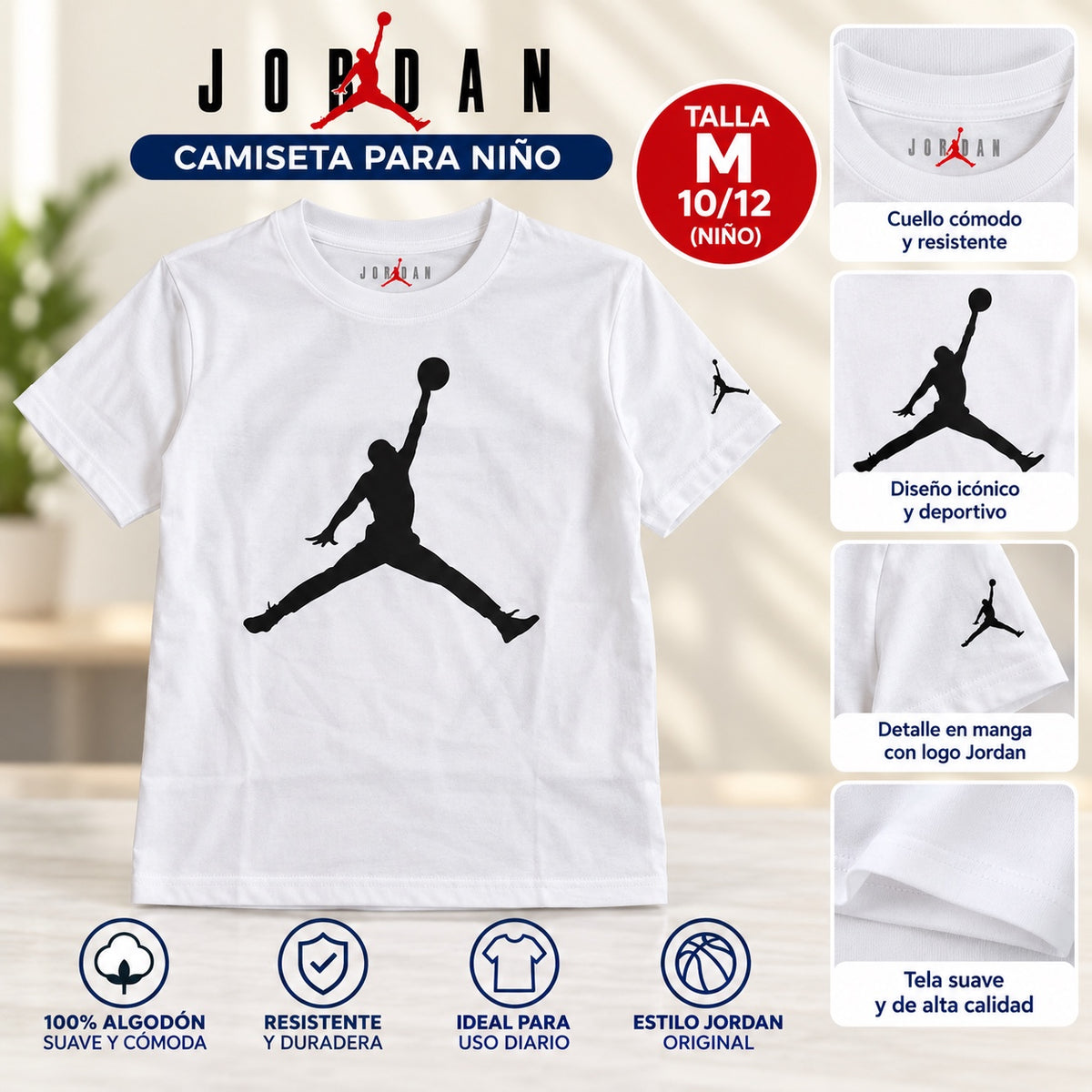 Camiseta Jordan para niño talla 10/12