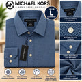 Camisa Michael Kors azul oscuro para hombre talla L