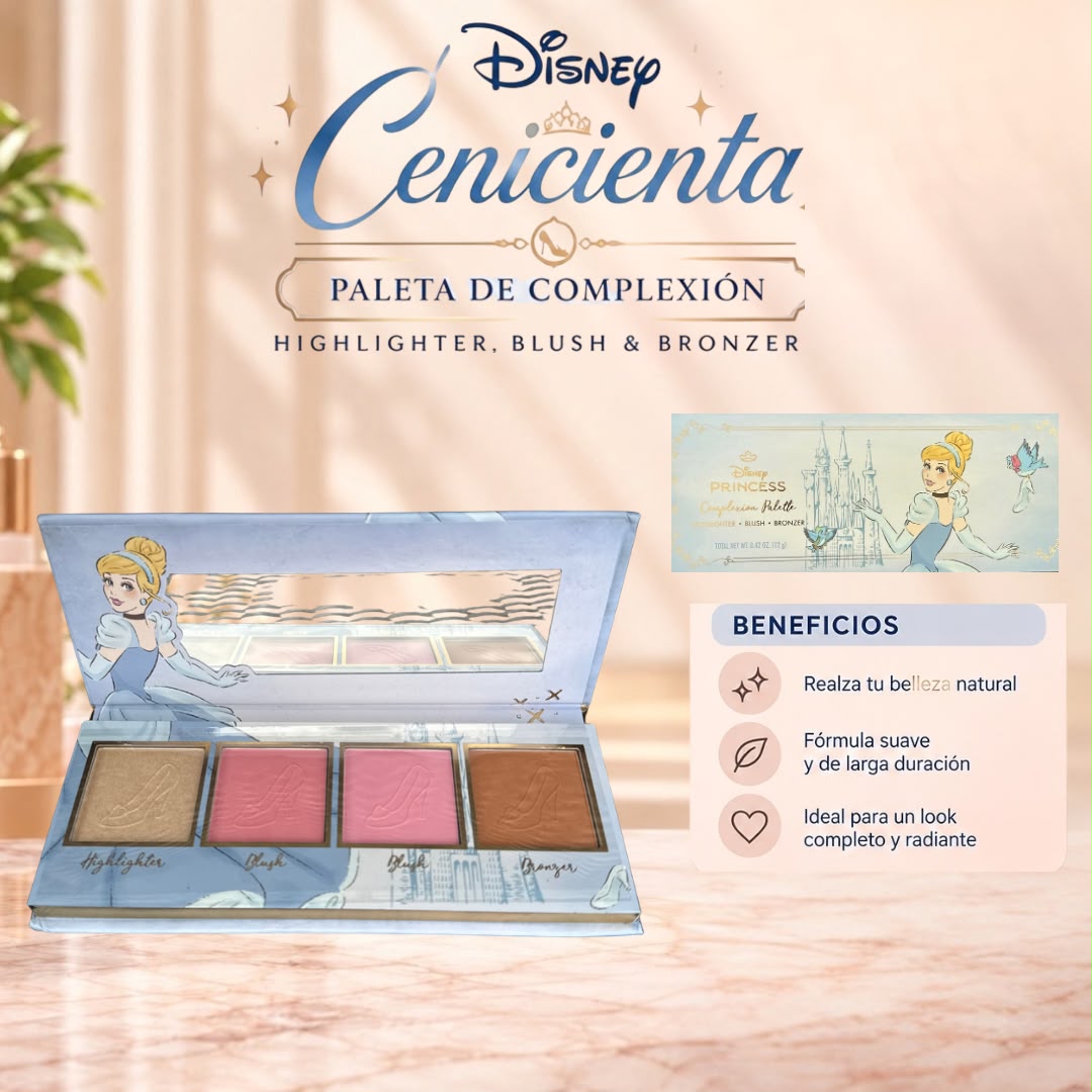Paleta de sombras Disney Cenicienta de 4 tonos