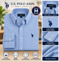 Camisa U.S. Polo Assn. azul para hombre talla M